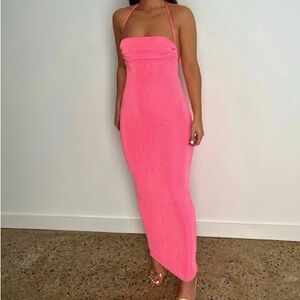 NWT Melani the label Ciana midi XS hot pink